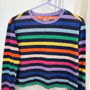 Cropped Striped Long Sleeve